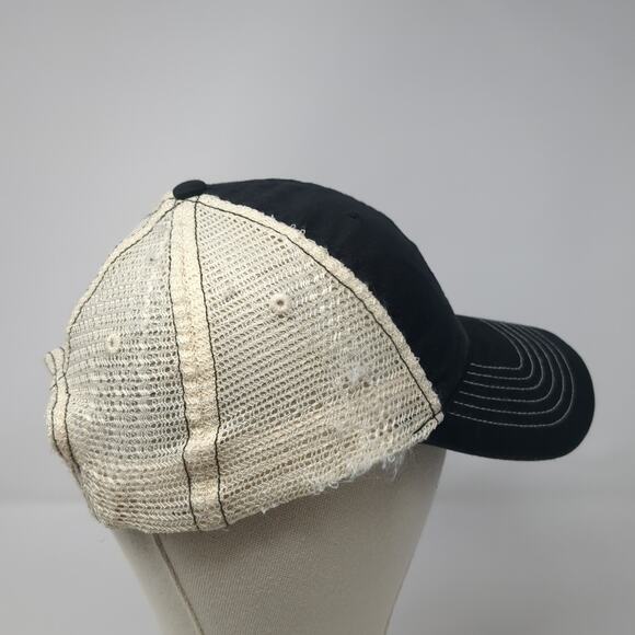 Paw Print Snapback Trucker Hat Black One Size Embroidered Mesh Back - Picture 5 of 9